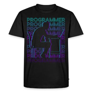 Programmer Computer Programming Encoding Gee - Men's Premium Organic T-Shirt - black - Front - Nico (187cm)