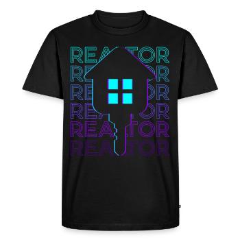 Courtier Agent immobilier Courtier Retro - T-shirt Premium bio Homme - noir - Devant - Nico (187cm)