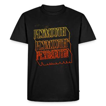 Plymouth Angleterre UK City Skyline Home Font - T-shirt Premium bio Homme - noir - Devant - Nico (187cm)