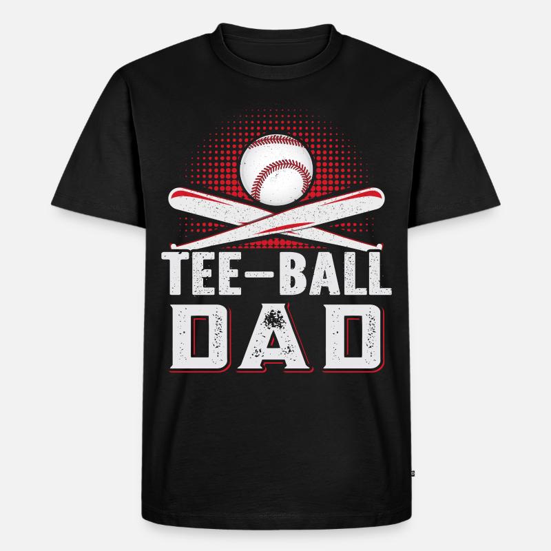 Tee-ball Dad Teeball Spieler - Männer Premium Bio T-Shirt - Schwarz