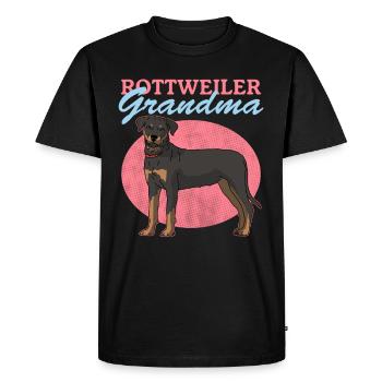 Rottweiler Grand-mère Chien Propriétaire de chien Cadeau - T-shirt Premium bio Homme - noir - Devant - Nico (187cm)