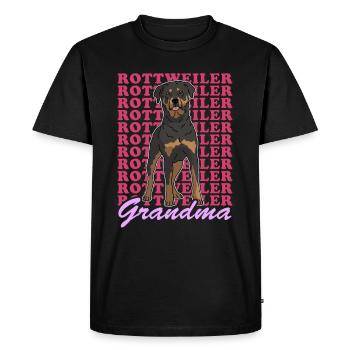 Rottweiler Grand-mère Chien Propriétaire de chien Cadeau - T-shirt Premium bio Homme - noir - Devant - Nico (187cm)