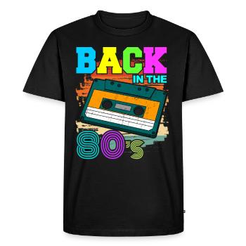 Back in the 80s - 80s Costume 80's Theme Party - Men's Premium Organic T-Shirt - black - Front - Nico (187cm)
