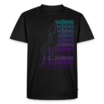 Escalade Rock Climber Rétro - T-shirt Premium bio Homme - noir - Devant - Nico (187cm)