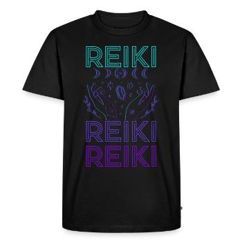 Reiki Healer Spiritual Healing Holistic Healing - Men's Premium Organic T-Shirt - black - Front - Nico (187cm)