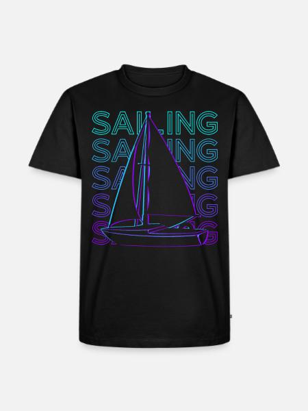 Sailing Retro - Men's Premium Organic T-Shirt - black