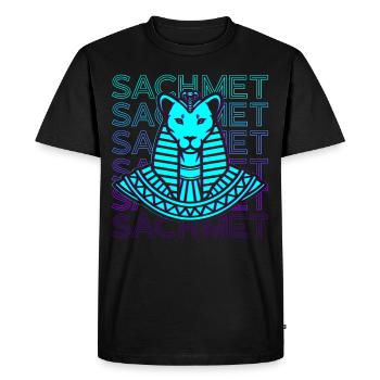 Sachmet Egyptian Goddess Egyptian Mythology - Men's Premium Organic T-Shirt - black - Front - Nico (187cm)