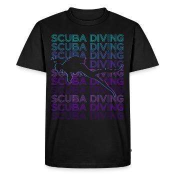 Plongée sous-marine Scuba Diver Retro - T-shirt Premium bio Homme - noir - Devant - Nico (187cm)