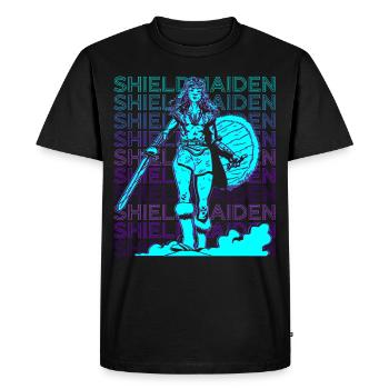 Shieldmaiden Shieldmaid Viking Nordic Mytholo - T-shirt Premium bio Homme - noir - Devant - Nico (187cm)
