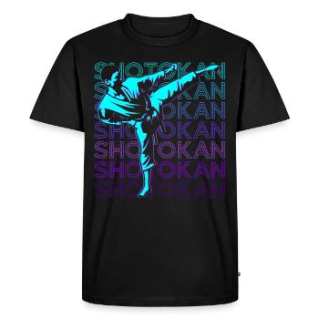 Shotokan Karaté Arts Martiaux Japonais Rétro - T-shirt Premium bio Homme - noir - Devant - Nico (187cm)