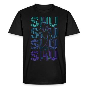 Shu Dieu égyptien Mythologie égyptienne Ancienne Ä - T-shirt Premium bio Homme - noir - Devant - Nico (187cm)