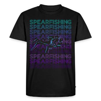 Chasse sous-marine Spearfisher Retro - T-shirt Premium bio Homme - noir - Devant - Nico (187cm)