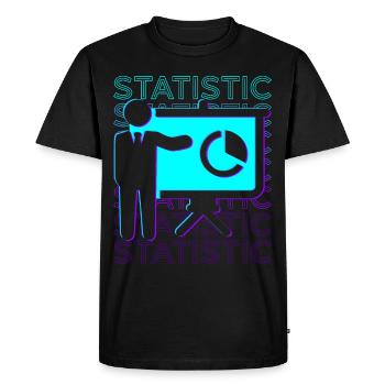 Statistician Statistician Retro - Men's Premium Organic T-Shirt - black - Front - Nico (187cm)