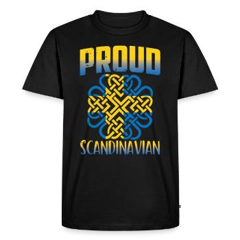Fier Scandinave Suédois Scandinavie Nordique - T-shirt Premium bio Homme - noir - Devant - Nico (187cm)
