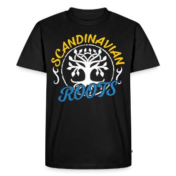 Racines scandinaves Scandinavie suédoise - T-shirt Premium bio Homme - noir - Devant - Nico (187cm)