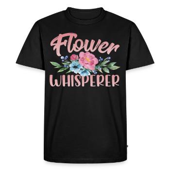 Flower Whisperer Florist Profession Flower Shop Flower - Men's Premium Organic T-Shirt - black - Front - Nico (187cm)
