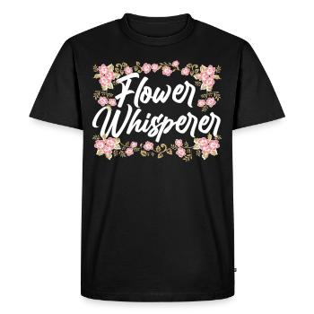 Flower Whisperer Flower Shop Fleuriste Profession de fleuriste - T-shirt Premium bio Homme - noir - Devant - Nico (187cm)