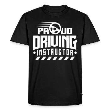 Fier instructeur de conduite Leçon de conduite Profession d’école de conduite - T-shirt Premium bio Homme - noir - Devant - Nico (187cm)
