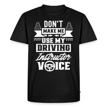 Mon instructeur de conduite Voice Driving Instructor Voice Profession - T-shirt Premium bio Homme - noir - Devant - Nico (187cm)