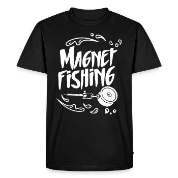 Magnetic Fishing Magnet Magnetic Fisherman - Men's Premium Organic T-Shirt - black - Front - Nico (187cm)