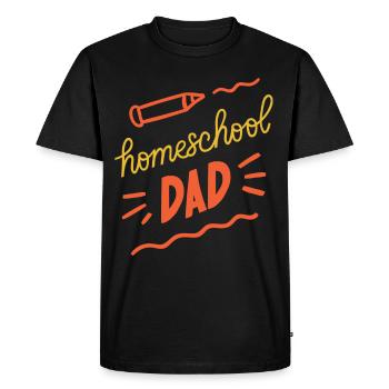 Homeschool Papa Père Homeschooling Fête des pères - T-shirt Premium bio Homme - noir - Devant - Nico (187cm)