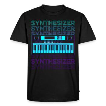 Synthétiseur Rétro - T-shirt Premium bio Homme - noir - Devant - Nico (187cm)