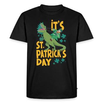 Today Is St Patrick's Day Irish Irish - Men's Premium Organic T-Shirt - black - Front - Nico (187cm)