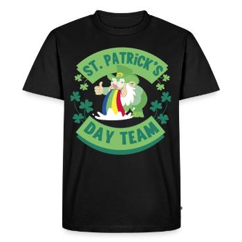 St Patrick's Day Team Irish Gaelic Ireland - Men's Premium Organic T-Shirt - black - Front - Nico (187cm)