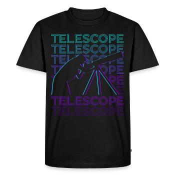 Astronomy Astronomer Telescope Retro - Men's Premium Organic T-Shirt - black - Front - Nico (187cm)