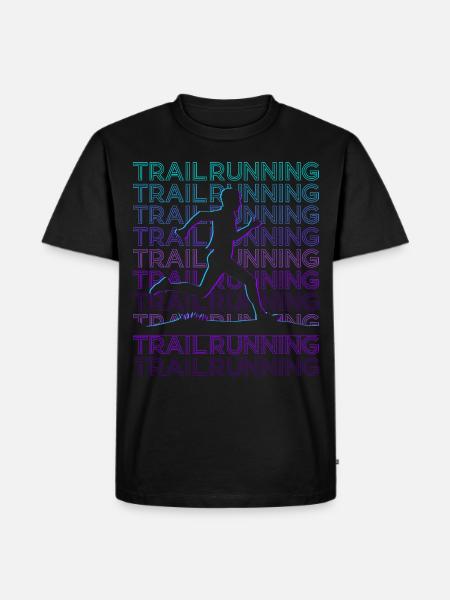 Trail Running Trail Runner Retro - Men's Premium Organic T-Shirt - black
