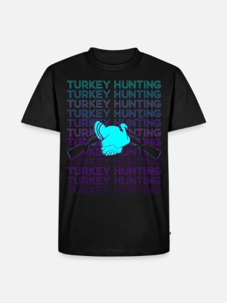 Tyrkiet Jagt Tyrkiet Jæger Retro - Herre Premium økologisk T-shirt - sort