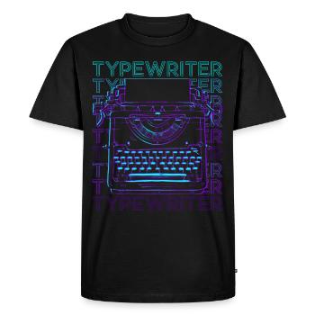 Type de machine à écrire Retro - T-shirt Premium bio Homme - noir - Devant - Nico (187cm)