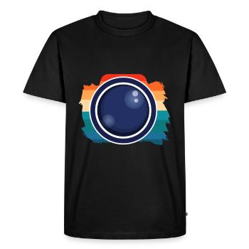 Photos Camera Lens Photography - Men's Premium Organic T-Shirt - black - Front - Nico (187cm)