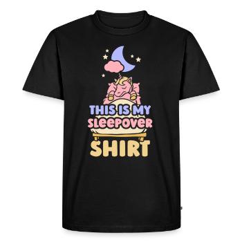 C’est mon Sleepover Shirt Party Stay - T-shirt Premium bio Homme - noir - Devant - Nico (187cm)