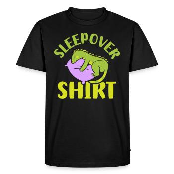 Sleepover Shirt Overnight Stay Party - Men's Premium Organic T-Shirt - black - Front - Nico (187cm)