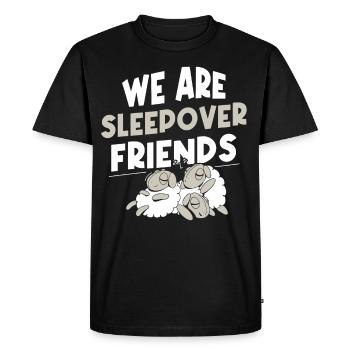 We are overnight friends overnight party - Men's Premium Organic T-Shirt - black - Front - Nico (187cm)