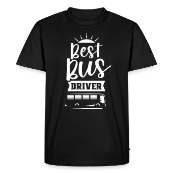 Meilleur chauffeur de bus Bus Ride Coach - T-shirt Premium bio Homme - noir - Devant - Nico (187cm)