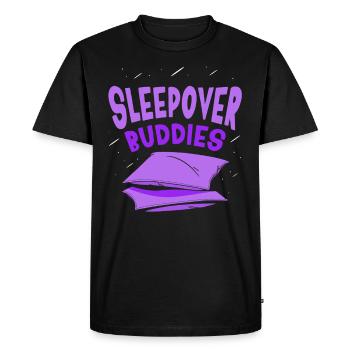 Invités d’une nuit Douce Nuitée Nuitée - T-shirt Premium bio Homme - noir - Devant - Nico (187cm)