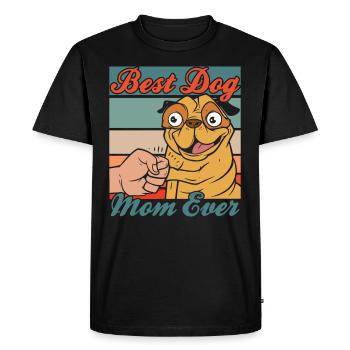 Meilleur chien Mère De tous les temps Chien Fête des Mères Maman - T-shirt Premium bio Homme - noir - Devant - Nico (187cm)