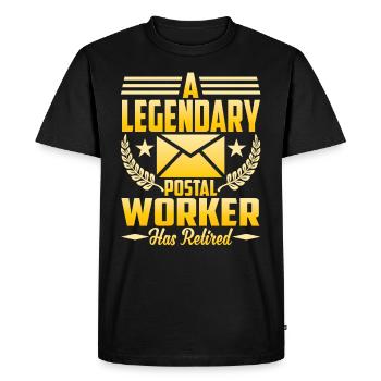 Un facteur légendaire est à la retraite - T-shirt Premium bio Homme - noir - Devant - Nico (187cm)