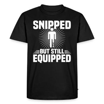 Fauteuil roulant amputé pour handicapés invalidés - T-shirt Premium bio Homme - noir - Devant - Nico (187cm)