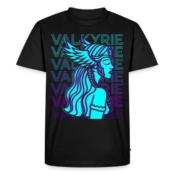 Valkyrie Viking Rétro - T-shirt Premium bio Homme - noir - Devant - Nico (187cm)
