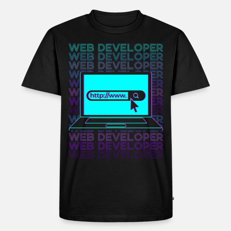Web Developer Web Development Retro - Men's Premium Organic T-Shirt - black
