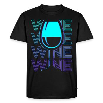 Wine Drinker Wine Drinker Sommelier Winemaker Retro - Men's Premium Organic T-Shirt - black - Front - Nico (187cm)
