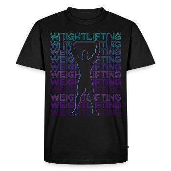 Haltérophilie Haltérophile Retro - T-shirt Premium bio Homme - noir - Devant - Nico (187cm)