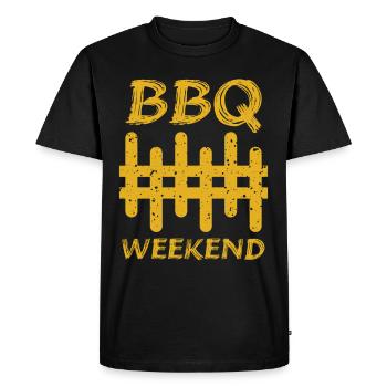 BBQ Weekend Grill Grill Maître - T-shirt Premium bio Homme - noir - Devant - Nico (187cm)