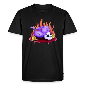 Kawaii Cat Pastel Goth Kitten Anime Esthétique - T-shirt Premium bio Homme - noir - Devant - Nico (187cm)