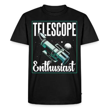 Telescope Enthusiast Space Universe Stars - Men's Premium Organic T-Shirt - black - Front - Nico (187cm)