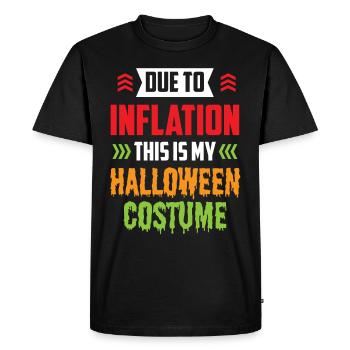 En raison de l’inflation, mon costume d’Halloween - T-shirt Premium bio Homme - noir - Devant - Nico (187cm)