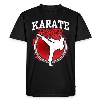 Karaté Fighter Karaté Arts Martiaux Arts Martiaux Arts Martiaux - T-shirt Premium bio Homme - noir - Devant - Nico (187cm)